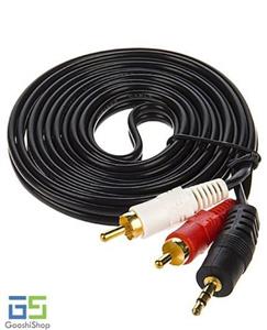 کابل تبدیل جک 3.5 میلی متری به دو RCA تسکو به طول 2 متر TSCO 2 In 1 3.5mm To 2 RCA Plug Cable 2m