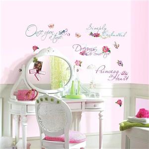 استیکر رومیت مدل Princess Quotes Peel And Stick Wall Decal Glitter Roommate Princess Quotes Peel And Stick Wall Decal Glitter Sticker