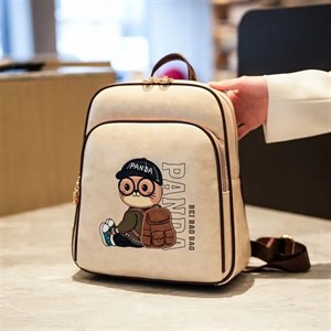 کوله تدی گلدوزی بند چرمی چندرنگ یاسی