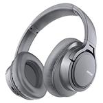 Mpow H7 Bluetooth Headphones Over Ear, 18 Hrs Comfortable Wireless Headphones w/Bag, Rechargeable HiFi Stereo Headset, CVC6.0 Headphones with Microphone for Cellphone Tablet (Light Gray)