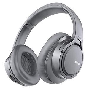 Mpow H7 Bluetooth Headphones Over Ear 18 Hrs Comfortable Wireless Bag Rechargeable HiFi Stereo Headset CVC6.0 with Microphone Cellphone Tablet Light Gray 