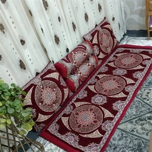 ست شاه نشین 5 تیکه مخمل شانل مبلمان دیرا مدل 12109014
