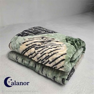 پتو دونفره طرح دار سبز شادیلون
