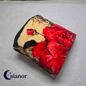 پتو دونفره گلدار قرمز شادیلون