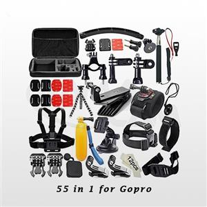 کیت کامل لوازم جانبی گوپرو Gopro Accessories Combo Kit 55 in 1 DJI Mavic 2 Zoom Drone Quadcopter and Fly More Kit Combo Hard Case Bundle Comes with 3 Batteries, Professional Zoom Camera Gimbal, Hard Rugged Carrying Case and Must Have Accessories