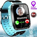 Kids Smart Watch Phone IP67 Waterproof Smartwatch GPS Tracker Girls Boys Ages 3-12 1.44" Touch Screen Wrist Watch with 2 Way Call SOS Alarm Puzzle Game Camera Flashlight Voice Chat Back to School Gift