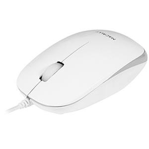 Macally USB Wired Computer Mouse with 3 Button, Scroll Wheel, 5 Foot Long Corded, Compatible with Windows PC, Apple Macbook Pro/Air, iMac, Mac Mini, Laptops (White) 