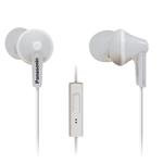 PANASONIC ErgoFit Earbud Headphones with Microphone and Call Controller Compatible with iPhone, Android and Blackberry - RP-TCM125-W - In-Ear (White)