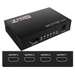 Mcscants HDMI Splitter 1 in 4 Out V1.4 Powered 1x4 Ports Box Supports 4K@30Hz Full Ultra HD 1080P and 3D Compatible with PC STB Xbox PS4 Fire Stick Roku Blu-Ray Player HDTV (1 Input to 4 Outputs)