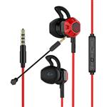 Gaming Earbuds,Headphones with Adjustable Mic Wired in-Ear Headphones E-Sport Earphones for Nintendo Switch, Xbox One, PS4, PC, Laptop, Cellphone with 3.5mm Jack(G100X, Volume Control) (Red)