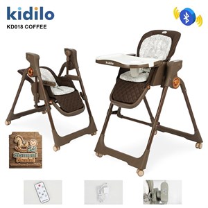 صندلی غذای برقی کیدیلو آلمان مدل KD018 با تاب و موسیقی بلوتوث در سیسمونی مانی نی