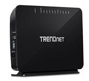 TRENDnet AC750 Wireless VDSL2/ADSL2+ Modem Router, 200 Mbps VDSL Downstream Speeds, USB share ports, TEW-816DRM