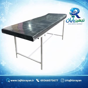 تخت معاینه پایه ثابت رویه چوب پروفیل ۲۵*۲۵