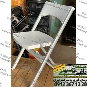 صندلی تاشو سفید - گارانتی مادام العمر مبلمان نوراس مدل 14111915