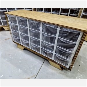 جاادویه کشویی20 خانه چوبی جای حبوبات جای نخ و سوزن و قیچی فایل چوبی فایل کوچک ادویه جات جای ابزار الات ریز