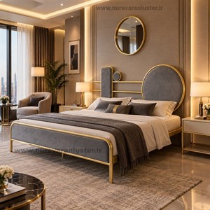 تخت خواب فلزی صنعتی تمام فلزی مستحکمB114