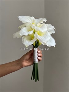 دسته گل مصنوعی عروس شیپوری لمسی وارداتی