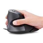 DELUX Vertical Mouse, Wired Ergonomic USB Optical Mouse with 6 Buttons, 3 Gear DPI(800/1200/2000) and Comfortable Grip for Reduce Wrist Pain for PC Computer Laptop (M618BU-Black/Grey)