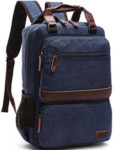 Travel Backpack, Aidonger Vintage Canvas Hiking Daypack Shoulder Bag 15'' Laptop Backpack（Dark Blue-50)