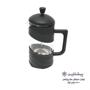 لیوان فرنچ پرس پیرکس مشکی 600 میلی لیتر مدل COFFI MAKER P3