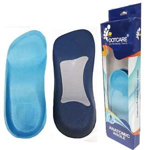 کفی طبی مردانه فوت کر 3/4 اورتوپدیک خار پاشنه مدل FOOTCARE MEMORY FOAM 3/4 ORTHOPEDIC INSOLE I-040
