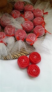 شمع گل پیونی بسته
