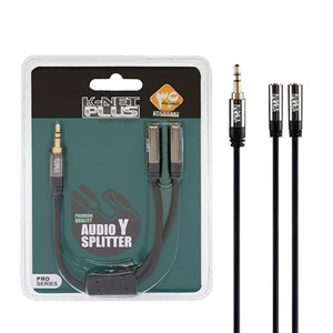 کابل AUX Y SPLITTER کی نت پلاس مدل KP-C1013 به طول 0.25 متر
