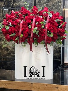 باکس گل رز قرمز BL157