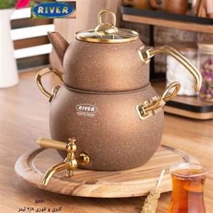 کتری و قوری گرانیتی 2.8 لیتر RIVER ریور سبز کد 5868