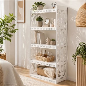 کتابخانه ایستاده چوبی پنج طبقه مدل 12051 مبلمان نوراس مدل 14102097