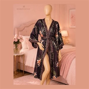 روب دوشامبر ساتن طرح دار Exotic Satin Whisper
