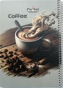 دفتر 4خط 50 برگ طرح  قهوه