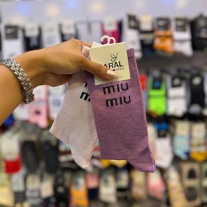 جوراب ساق بلند miu miu