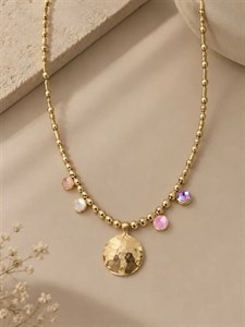 گردنبند وارداتی نگین سواروسکی دایره