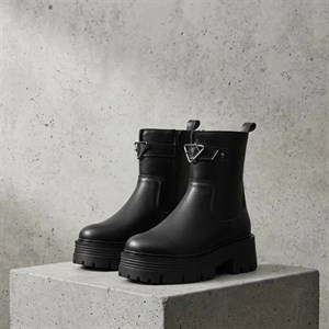 نیم بوت PRADA چرم وارداتی - مشکی/ منگو