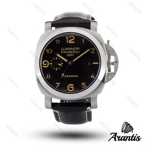 ساعت پنرای GMT CERAMICA اتوماتیک مردانه سیلور مشکی m-10844