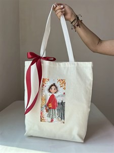 تت بگ(ساک پارچه ای) دخترپلیور قرمز