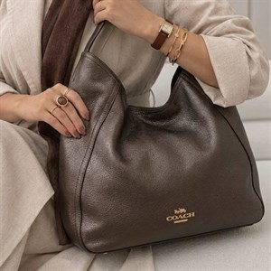 کیف زنانه دوقلو COACH (کوچ) کویین قهوه‌ای تیره