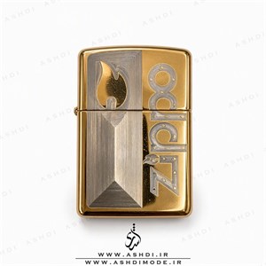 فندک زیپو های کپی مدل دو رنگ طلایی Silver & Gold Zippo Lighter
