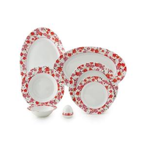 سرویس غذاخوری 28 پارچه چینی زرین ایران سری ایتالیا اف مدل توکیو درجه یک