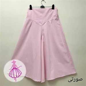 دامن شلواری کمرگنی لینن
