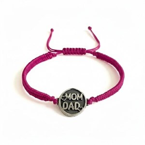 دستبند نقره MOM DAD (مامان بابا) 