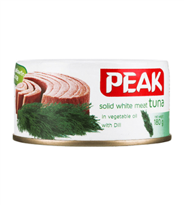 کنسرو تن ماهی با شوید پیک وزن 180 گرم Peak Solid White Meat Tuna With Dill gr 