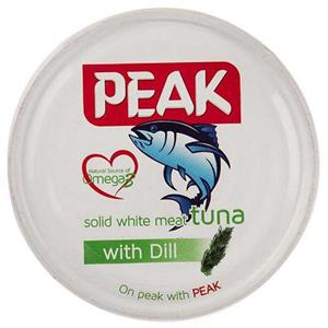 کنسرو تن ماهی با شوید پیک وزن 180 گرم Peak Solid White Meat Tuna With Dill gr 