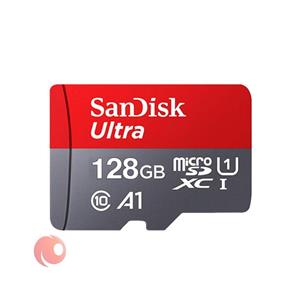 کارت حافظه microSDXC سن دیسک مدل Ultra A1 کلاس 10 استاندارد UHS-I U1  سرعت 100MBps ظرفیت 128 گیگابایت \t 