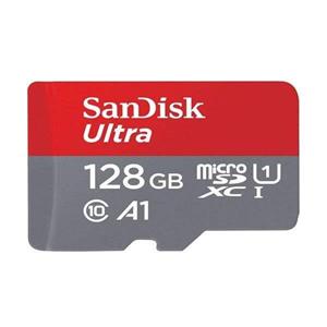 کارت حافظه microSDXC سن دیسک مدل Ultra A1 کلاس 10 استاندارد UHS-I U1  سرعت 100MBps ظرفیت 128 گیگابایت \t 