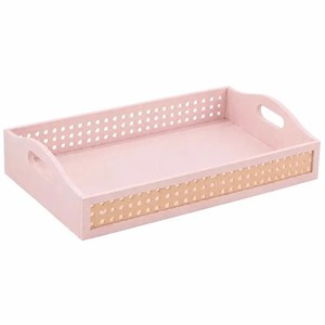 سینی دسته دار طرح حصیری کد P247 سایز 22*33 سانتی متر