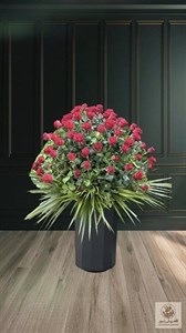 باکس گل رز قرمز ۱۰۰ شاخه لوکس|کد ۲۵۲ | کد: ZNB-1KP7