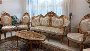 مبل کلاسیک 9 نفره مدل آذرجلومبلی و عسلی