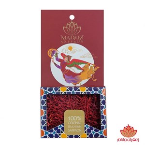 زعفران سوپر نگین یک مثقال طرح زرین نقش مادام
